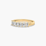 Load image into Gallery viewer, 1.00 CT Emerald Cut Diamond Anniversary Band in Gold | Seven Stone Ring
