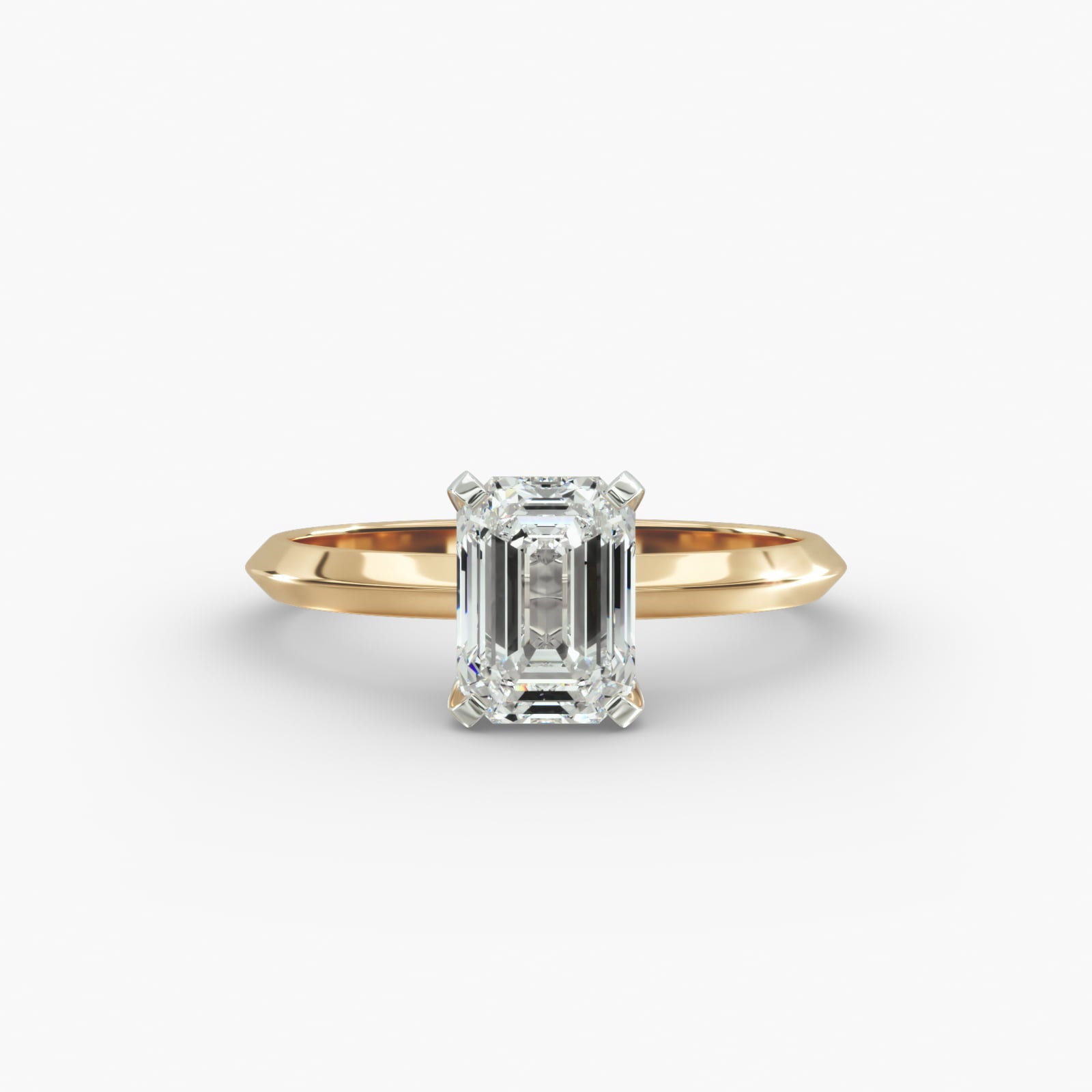 Emerald Cut Lab Grown Diamond Solitaire Ring | 0.50 –5.00 Carat | Classic Band | IGI Certified | 10K/14K/18K Yellow, White, Rose Gold (Copy)