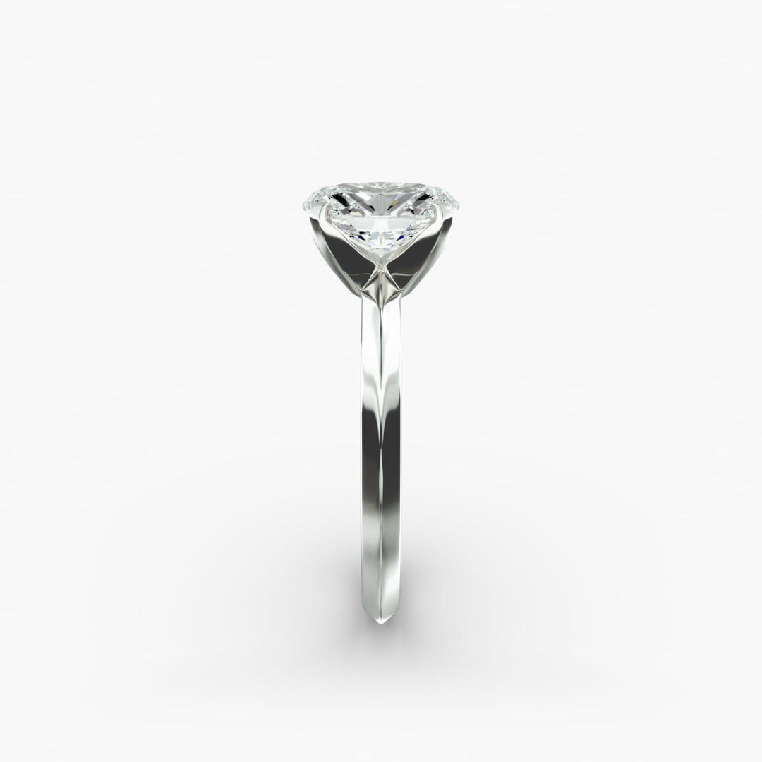 Oval Cut Lab Grown Diamond Solitaire Ring | 0.50 –5.00 Carat | Classic Band | IGI Certified | 10K/14K/18K Yellow, White, Rose