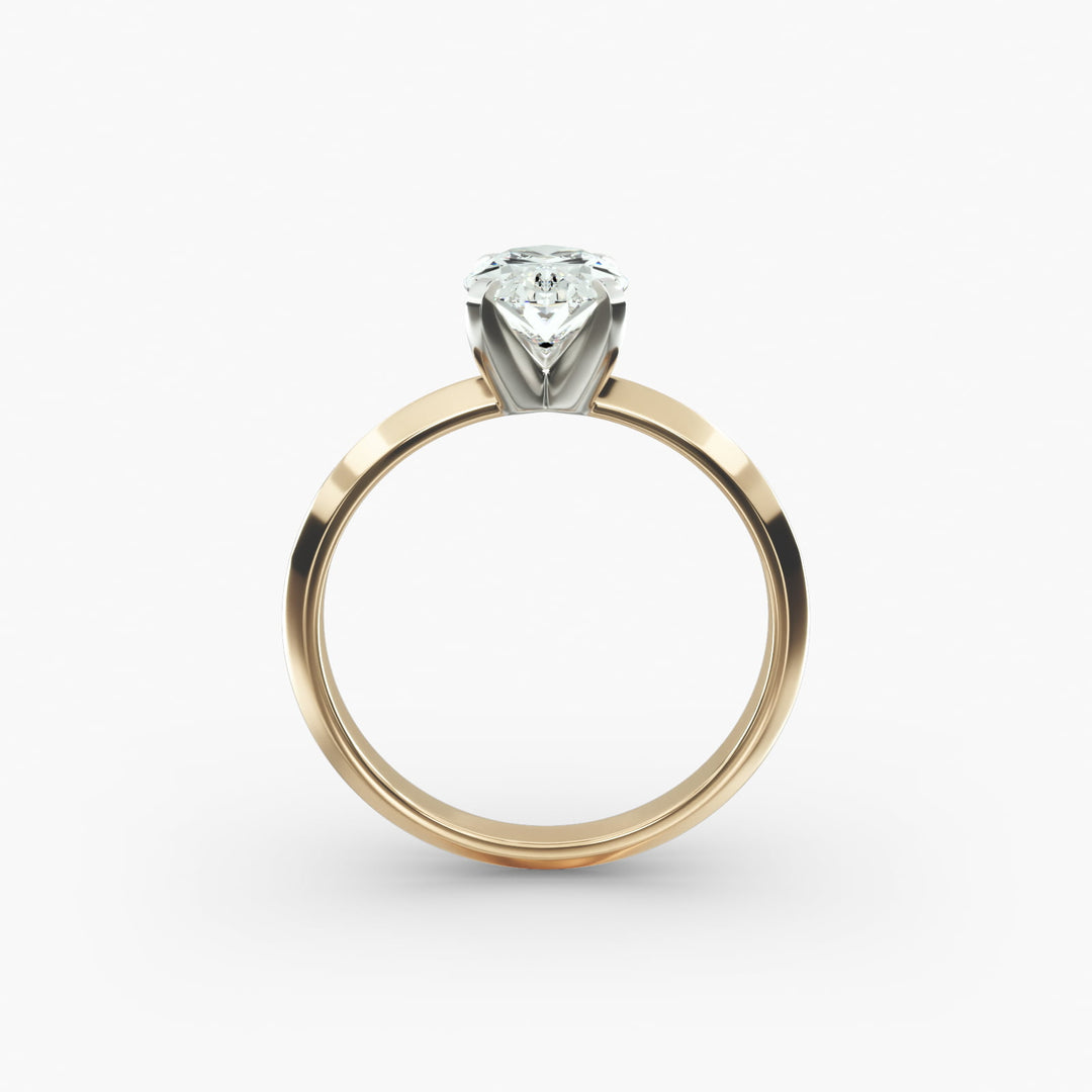 Oval Cut Lab Grown Diamond Solitaire Ring | 0.50 –5.00 Carat | Classic Band | IGI Certified | 10K/14K/18K Yellow, White, Rose