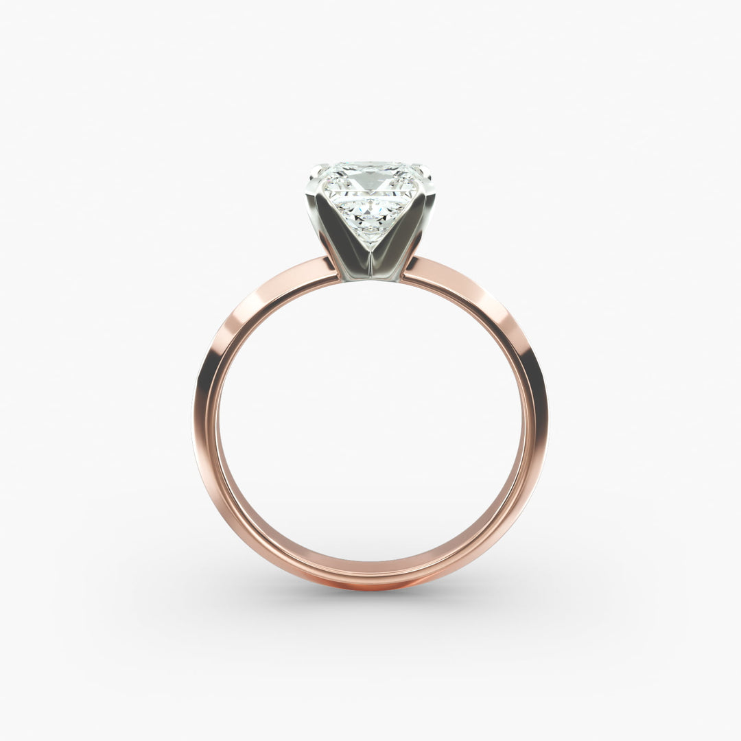 Princess Cut Lab Grown Diamond Solitaire Ring | 0.50 –5.00 Carat | Classic Band | IGI Certified | 10K/14K/18K Yellow, White, Rose Gold