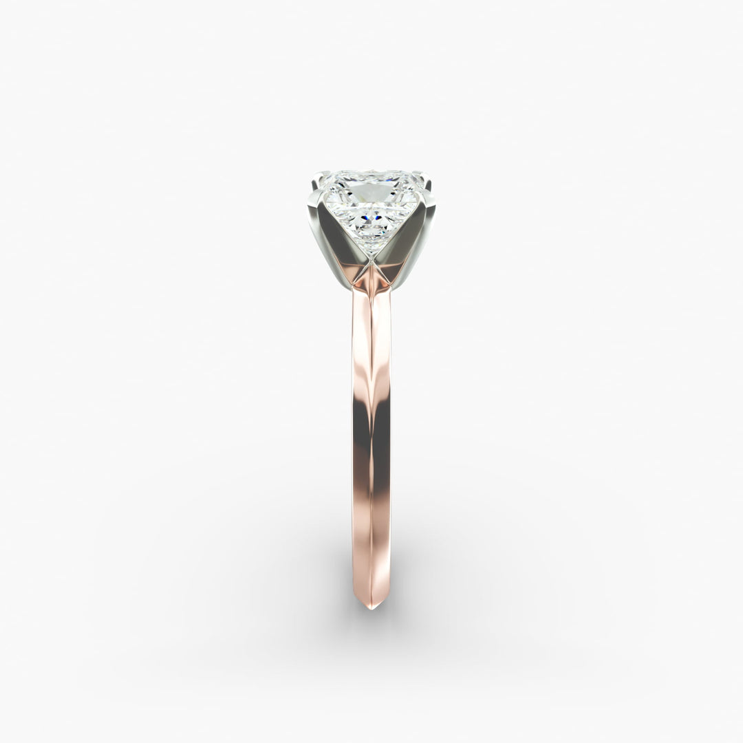 Princess Cut Lab Grown Diamond Solitaire Ring | 0.50 –5.00 Carat | Classic Band | IGI Certified | 10K/14K/18K Yellow, White, Rose Gold