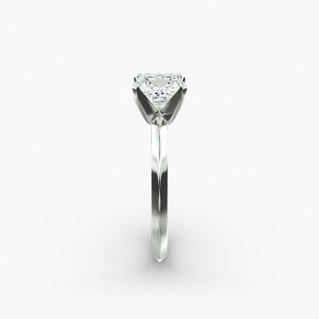 Princess Cut Lab Grown Diamond Solitaire Ring | 0.50 –5.00 Carat | Classic Band | IGI Certified | 10K/14K/18K Yellow, White, Rose Gold