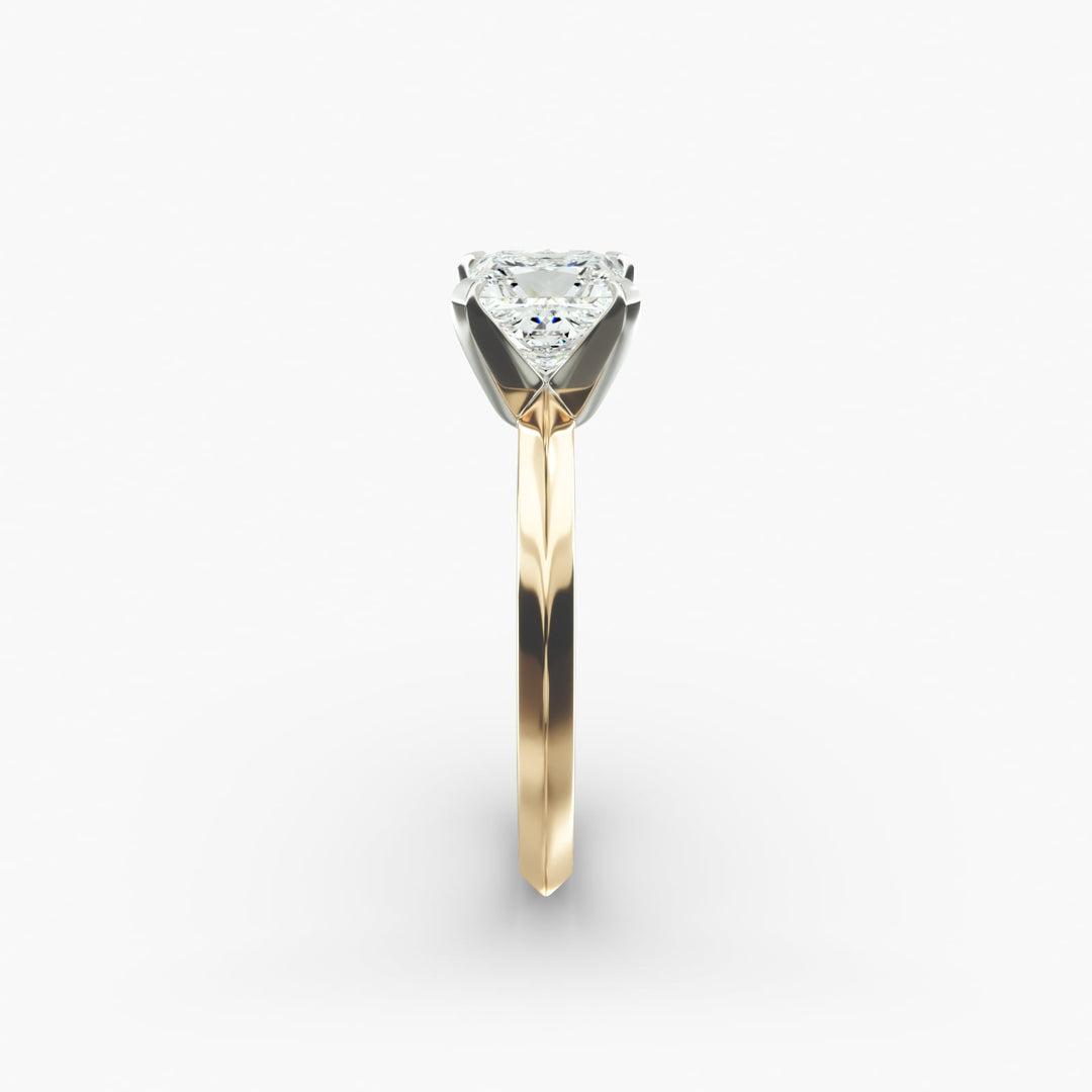 Princess Cut Lab Grown Diamond Solitaire Ring | 0.50 –5.00 Carat | Classic Band | IGI Certified | 10K/14K/18K Yellow, White, Rose Gold