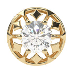 Load image into Gallery viewer, Round Lab Grown Diamond Square Stud Earrings with Circle Design 0.94 CTW – 10K 14K 18K White Yellow Rose Gold, IGI Certified
