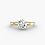Load image into Gallery viewer, Round Cut Diamond Engagement Ring &amp; Wedding Band Set in 18K Yellow Gold – 2.05 CTW D-VVS2
