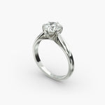 Load image into Gallery viewer, Round Lab-Grown Diamond Six-Prong Engagement Ring | Classic Solitaire | IGI Certified | 10K/14K/18K Gold
