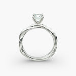 Load image into Gallery viewer, Cushion Lab-Grown Diamond 4-Prong Twisted Band Ring | IGI Certified | 10K/14K/18K Gold
