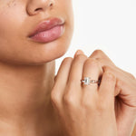 Load image into Gallery viewer, Emerald Cut Lab-Grown Diamond Twisted Band Ring | IGI Certified | 10K/14K/18K Gold
