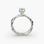 Load image into Gallery viewer, Emerald Cut Lab-Grown Diamond Twisted Band Ring | IGI Certified | 10K/14K/18K Gold

