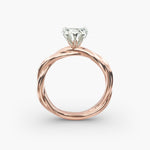 Load image into Gallery viewer, Heart Lab-Grown Diamond Ring – Twisted Rope Band | IGI Certified | 10K/14K/18K Gold

