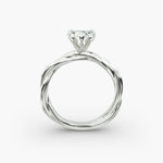 Load image into Gallery viewer, Heart Lab-Grown Diamond Ring – Twisted Rope Band | IGI Certified | 10K/14K/18K Gold
