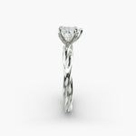 Load image into Gallery viewer, Heart Lab-Grown Diamond Ring – Twisted Rope Band | IGI Certified | 10K/14K/18K Gold
