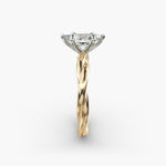 Load image into Gallery viewer, Marquise Lab-Grown Diamond Ring – Twisted Rope Band | IGI Certified | 10K/14K/18K Gold

