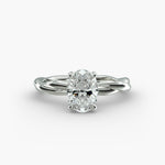 Load image into Gallery viewer, Oval Lab-Grown Diamond Ring – Double Twisted Band | IGI Certified | 10K/14K/18K Gold

