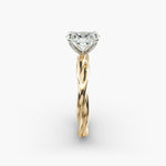 Load image into Gallery viewer, Oval Lab-Grown Diamond Ring – Double Twisted Band | IGI Certified | 10K/14K/18K Gold
