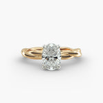 Load image into Gallery viewer, Oval Lab-Grown Diamond Ring – Double Twisted Band | IGI Certified | 10K/14K/18K Gold
