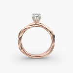 Load image into Gallery viewer, Pear Shape Lab-Grown Diamond Twisted Band Ring | IGI Certified | 10K/14K/18K Gold
