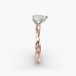 Load image into Gallery viewer, Pear Shape Lab-Grown Diamond Twisted Band Ring | IGI Certified | 10K/14K/18K Gold
