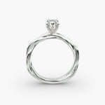 Load image into Gallery viewer, Pear Shape Lab-Grown Diamond Twisted Band Ring | IGI Certified | 10K/14K/18K Gold
