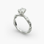 Load image into Gallery viewer, Pear Shape Lab-Grown Diamond Twisted Band Ring | IGI Certified | 10K/14K/18K Gold
