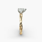 Load image into Gallery viewer, Pear Shape Lab-Grown Diamond Twisted Band Ring | IGI Certified | 10K/14K/18K Gold
