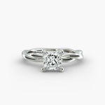 Load image into Gallery viewer, Princess Cut Rope Style Lab-Grown Diamond Ring | 0.50–5.00 Carat | IGI Certified | Yellow, White, Rose Gold
