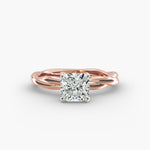 Load image into Gallery viewer, Radiant Cut Lab-Grown Diamond Twisted Band Ring | IGI Certified | 10K/14K/18K Gold
