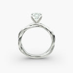 Load image into Gallery viewer, Radiant Cut Lab-Grown Diamond Twisted Band Ring | IGI Certified | 10K/14K/18K Gold
