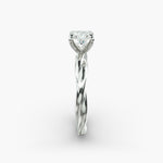 Load image into Gallery viewer, Radiant Cut Lab-Grown Diamond Twisted Band Ring | IGI Certified | 10K/14K/18K Gold
