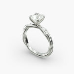 Load image into Gallery viewer, Radiant Cut Lab-Grown Diamond Twisted Band Ring | IGI Certified | 10K/14K/18K Gold
