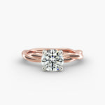 Load image into Gallery viewer, Round Brilliant Lab-Grown Diamond 4-Prong Extra-Twisted Band Ring | IGI Certified | 10K/14K/18K Gold
