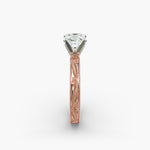 Load image into Gallery viewer, Cushion Lab-Grown Diamond Ring – Milgrain Band Design | IGI Certified | 10K/14K/18K Gold
