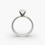 Load image into Gallery viewer, Cushion Lab-Grown Diamond Ring – Milgrain Band Design | IGI Certified | 10K/14K/18K Gold
