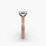 Load image into Gallery viewer, Emerald Lab-Grown Diamond Ring – Milgrain Band Design | IGI Certified | 10K/14K/18K Gold

