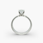 Load image into Gallery viewer, Emerald Lab-Grown Diamond Ring – Milgrain Band Design | IGI Certified | 10K/14K/18K Gold
