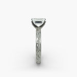 Load image into Gallery viewer, Emerald Lab-Grown Diamond Ring – Milgrain Band Design | IGI Certified | 10K/14K/18K Gold
