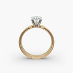 Load image into Gallery viewer, Emerald Lab-Grown Diamond Ring – Milgrain Band Design | IGI Certified | 10K/14K/18K Gold
