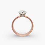 Load image into Gallery viewer, Heart Lab-Grown Diamond Ring – Milgrain Band Design | IGI Certified | 10K/14K/18K Gold
