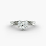 Load image into Gallery viewer, Heart Lab-Grown Diamond Ring – Milgrain Band Design | IGI Certified | 10K/14K/18K Gold
