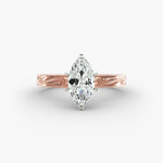 Load image into Gallery viewer, Marquise Lab-Grown Diamond Ring – Milgrain Band Design | IGI Certified | 10K/14K/18K Gold
