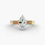 Load image into Gallery viewer, Marquise Lab-Grown Diamond Ring – Milgrain Band Design | IGI Certified | 10K/14K/18K Gold
