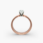 Load image into Gallery viewer, Oval Lab-Grown Diamond Ring – Milgrain Band Design | IGI Certified | 10K/14K/18K Gold

