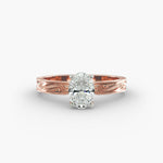 Load image into Gallery viewer, Oval Lab-Grown Diamond Ring – Milgrain Band Design | IGI Certified | 10K/14K/18K Gold
