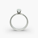 Load image into Gallery viewer, Oval Lab-Grown Diamond Ring – Milgrain Band Design | IGI Certified | 10K/14K/18K Gold
