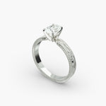 Load image into Gallery viewer, Oval Lab-Grown Diamond Ring – Milgrain Band Design | IGI Certified | 10K/14K/18K Gold
