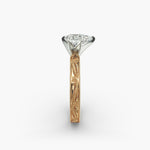 Load image into Gallery viewer, Pear Lab-Grown Diamond Ring – Milgrain Band Design | IGI Certified | 10K/14K/18K Gold
