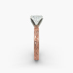 Load image into Gallery viewer, Princess Lab-Grown Diamond Ring – Milgrain Band Design | IGI Certified | 10K/14K/18K Gold
