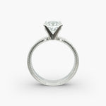 Load image into Gallery viewer, Princess Lab-Grown Diamond Ring – Milgrain Band Design | IGI Certified | 10K/14K/18K Gold
