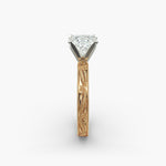 Load image into Gallery viewer, Princess Lab-Grown Diamond Ring – Milgrain Band Design | IGI Certified | 10K/14K/18K Gold
